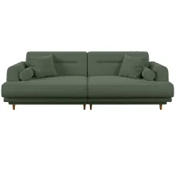 Sofa Lisboa Estofart Em Linho 4 Lugares 240cm Verde 36567