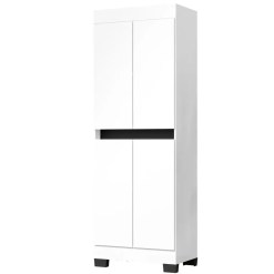 Armario Multiuso Gael 4 Portas Primus Branco Com Preto 27904