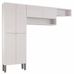 Armario De Cozinha Madri 6 Portas Salleto Branco 29749