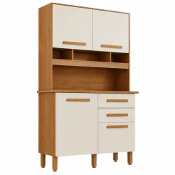 Armario De Cozinha Sofia Plus 4 Portas 2 Gavetas Imop Cinamomo Bpw Arena 73528