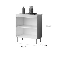 Balcao Cozinha Evidencia 80cm 2 Portas 63375