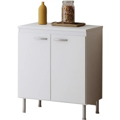 Balcao Cozinha Evidencia 80cm 2 Portas Branco 84161