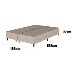 Base Bipartida Gran Palladium Queen Tecido Malha 37x198x158cm Sealy 33938
