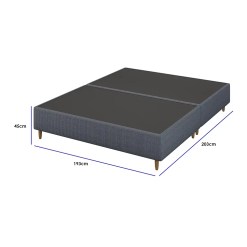 Base Bipartida Lavish King Tecido Jacquard 45x193x203cm Sealy 76492