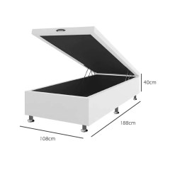 Base Box Bau Solteirao Corino 40x108x188cm Framar 89057