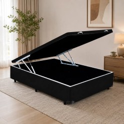 Base Cama Viuva Bau Em Veludo 41x188x128cm Blindado 62705