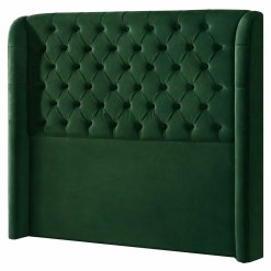 Cabeceira Dubai Casal Em Veludo Bonan Verde 29659