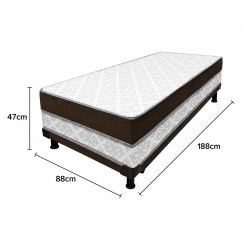 Cama Box Absolut Ortobello Solteiro Ortopedica 88x188x47cm 10217