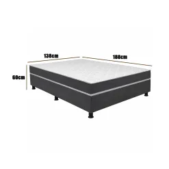 Cama Box Isa Casal Com Molas Ensacadas 138x188x60cm Ortobello 37599