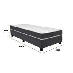 Cama Box Isa Solteiro Com Molas Ensacadas 88x188x60cm Ortobello 16385