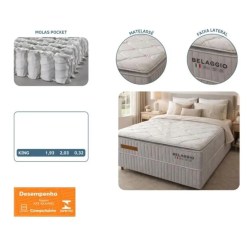 Colchao Belaggio King Com Molas Pocket 32x193x203cm Sleep Soft 49350
