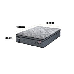 Colchao Charlotte Queen Posturepedic 34x198x158cm Sealy 24846