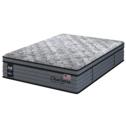 Colchao Charlotte Queen Posturepedic 34x198x158cm Sealy Cinza 75524