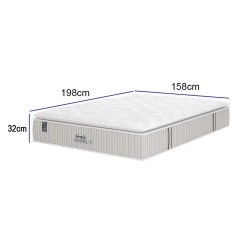 Colchao Confort Gel Queen Com Molas Ensacadas 32x188x138 Sealy 68979