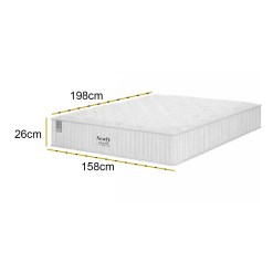 Colchao Miami Queen Com Molas Ensacadas 26x198x158cm Sealy 29963