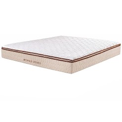 Colchao Minas Ouro Casal Com Molas Ensacadas 32x188x138 Colchominas Marfim 33506