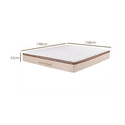 Colchao Minas Ouro Queen Com Molas Ensacadas 32x198x158cm Colchominas 51090