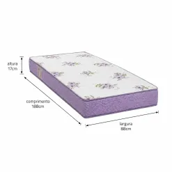 Colchao Physical Super Resistente Solteiro 88x188x17cm Ortobom 30278