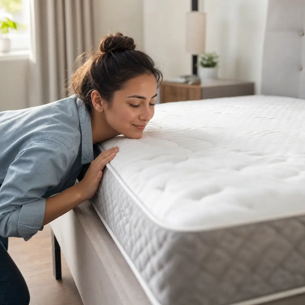 Colchão novo com cheiro: é normal? como tirar mulher cheirando colchão