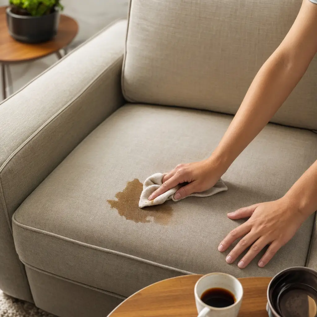 Como tirar mancha de café do sofá sem espalhar