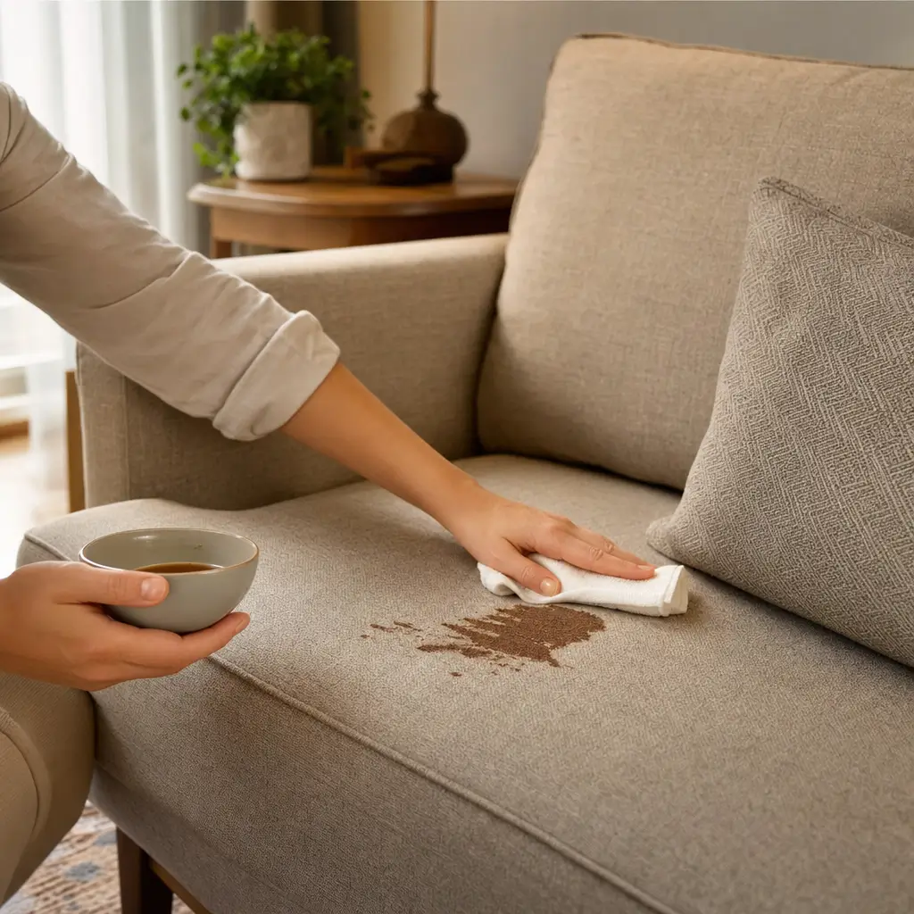 Como tirar mancha de café do sofá sem espalhar