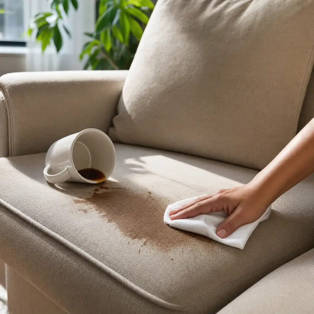 Como tirar mancha de café do sofá sem espalhar