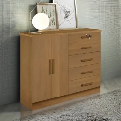 Comoda Sapateira New Athos 5 Gavetas 2 Portas D Doro 85281
