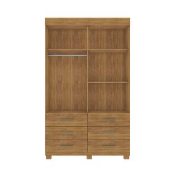 Guarda Roupa Buzios Sem Espelho Solteiro 2 Portas 6 Gavetas Rud Rack 17681