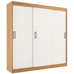 Guarda Roupa Lisboa Casal 3 Portas 2 Gavetas Evidencia Cinamomo Off White 45268