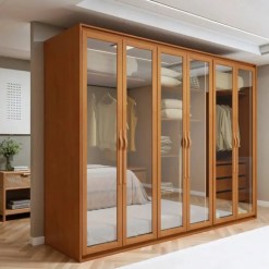 Guarda Roupa Suavita Glass Casal Com Led 6 Portas 6 Gavetas Lopas 99722