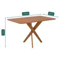 Mesa Cacau Sem Vidro 130x80cm Cimol 93235