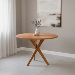 Mesa Cacau Sem Vidro Redonda 109cm Cimol 47432