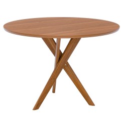 Mesa Cacau Sem Vidro Redonda 109cm Cimol Cinamomo 57830