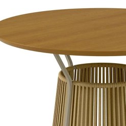 Mesa Roma Redonda 120cm Com Corda Nautica Paonanda 39353