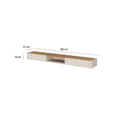 Nicho Suspenso Arcus 180cm Com 2 Gavetas Mavaular 89924