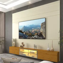 Painel Luminare Para Tv Ate 85 Polegadas Com Led 3 Portas Gelius 16738