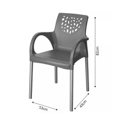 Poltrona Deluxe Com Pes De Aluminio Forte Plastico 63658
