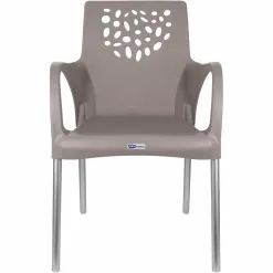 Poltrona Deluxe Com Pes De Aluminio Forte Plastico Nude 68169