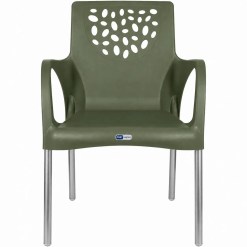 Poltrona Deluxe Com Pes De Aluminio Forte Plastico Verde 99503