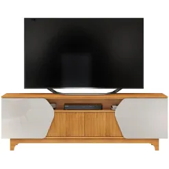 Rack Helo Para Tv Ate 75 Polegadas 2 Portas Dj Bali Cedro 37579