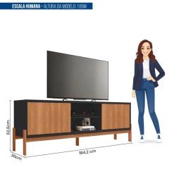 Rack Tannen Para Tv Ate 72 Polegadas 2 Portas Caemmun 77762