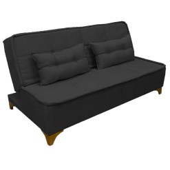 Sofa Cama Zayn Em Veludo 2 Lugares 186cm Boareto Preto 93846