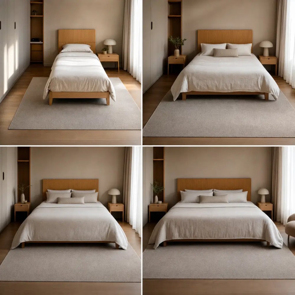 Tapete para quarto tamanho ideal: acerte no tamanho, cama e tapete em 4 tamanhos
