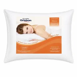 Travesseiro Amore Com Fibra Siliconada Ortobom Branco 59819