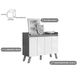 Aparador Buffet Aramoveis 4 Portas 41310