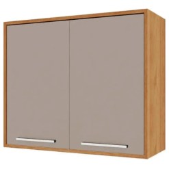 Armario Aereo Paris 80cm 2 Portas Salleto Cinamomo Off White 11567