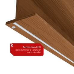 Armario Aereo T842 Com Led E 4 Portas Kappesberg 21919