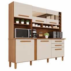 Armario De Cozinha Alexia 6 Portas 2 Gavetas Imop Cinamomo Bpw Arena 75046