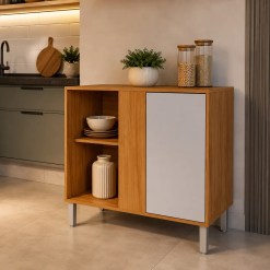Balcao Divina Esplendida Celeste Aurea 94cm 1 Porta Para Cozinha Mgm 45459
