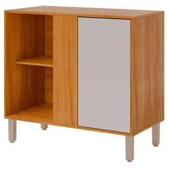 Balcao Divina Esplendida Celeste Aurea 94cm 1 Porta Para Cozinha Mgm Cinamomo Off White 80977